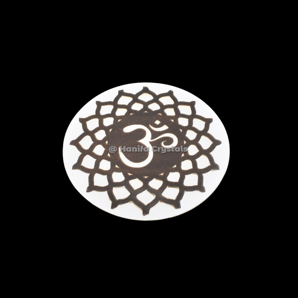 Sahasrara Chakra Engraved MDF Coaster And Grid