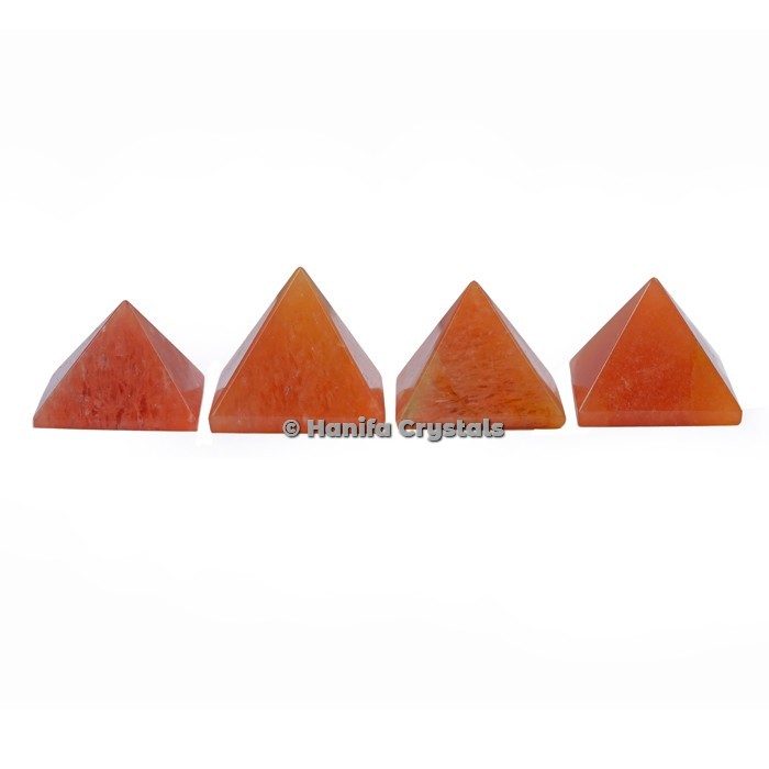 Peach Aventurine Gemstone Pyramids