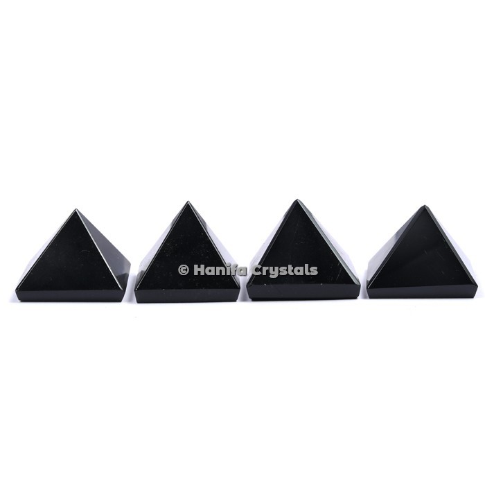 Black Agate Gemstone Pyramids