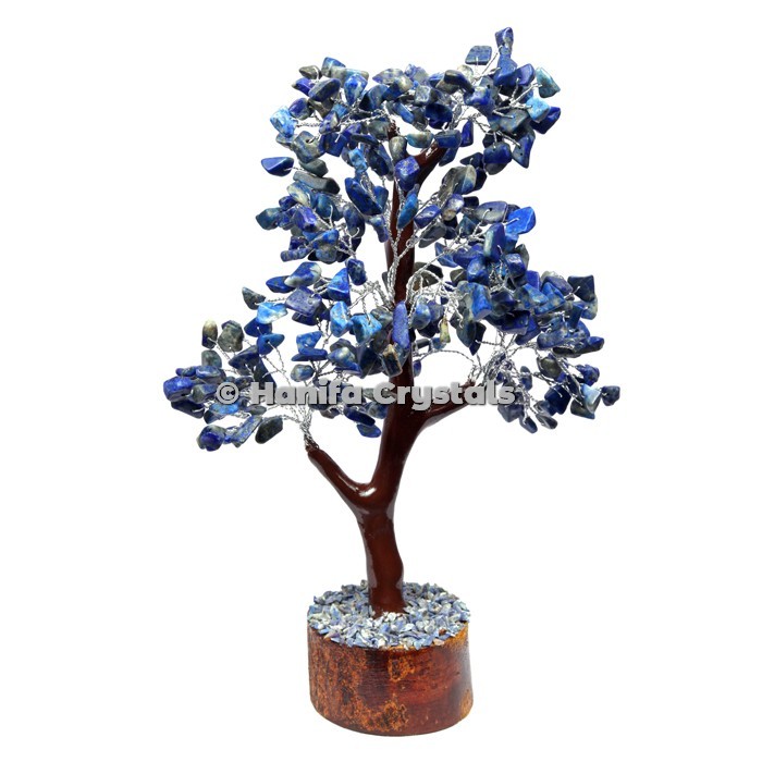 Lapis Lazuli Mseal 300 Chips Gemstone  Silver Wire Tree