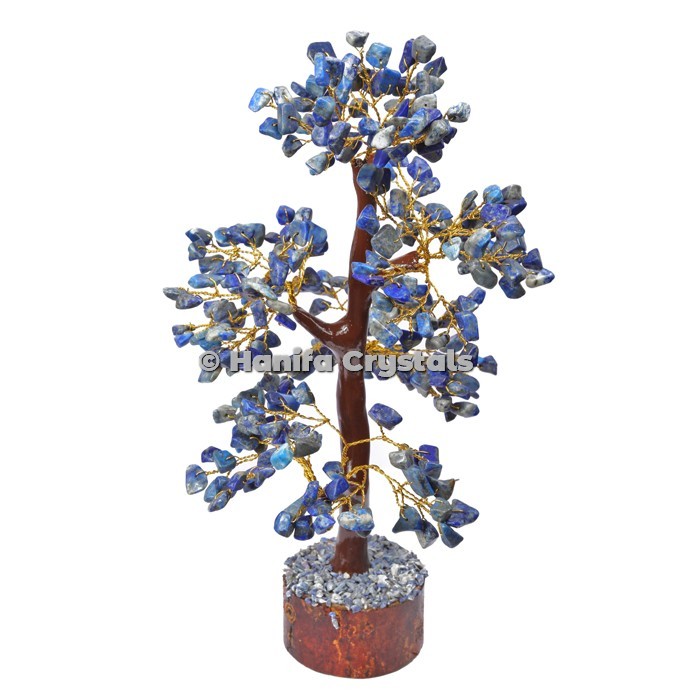 Lapis Lazuli Mseal 300 Chips Gemstone  Golden Wire Tree