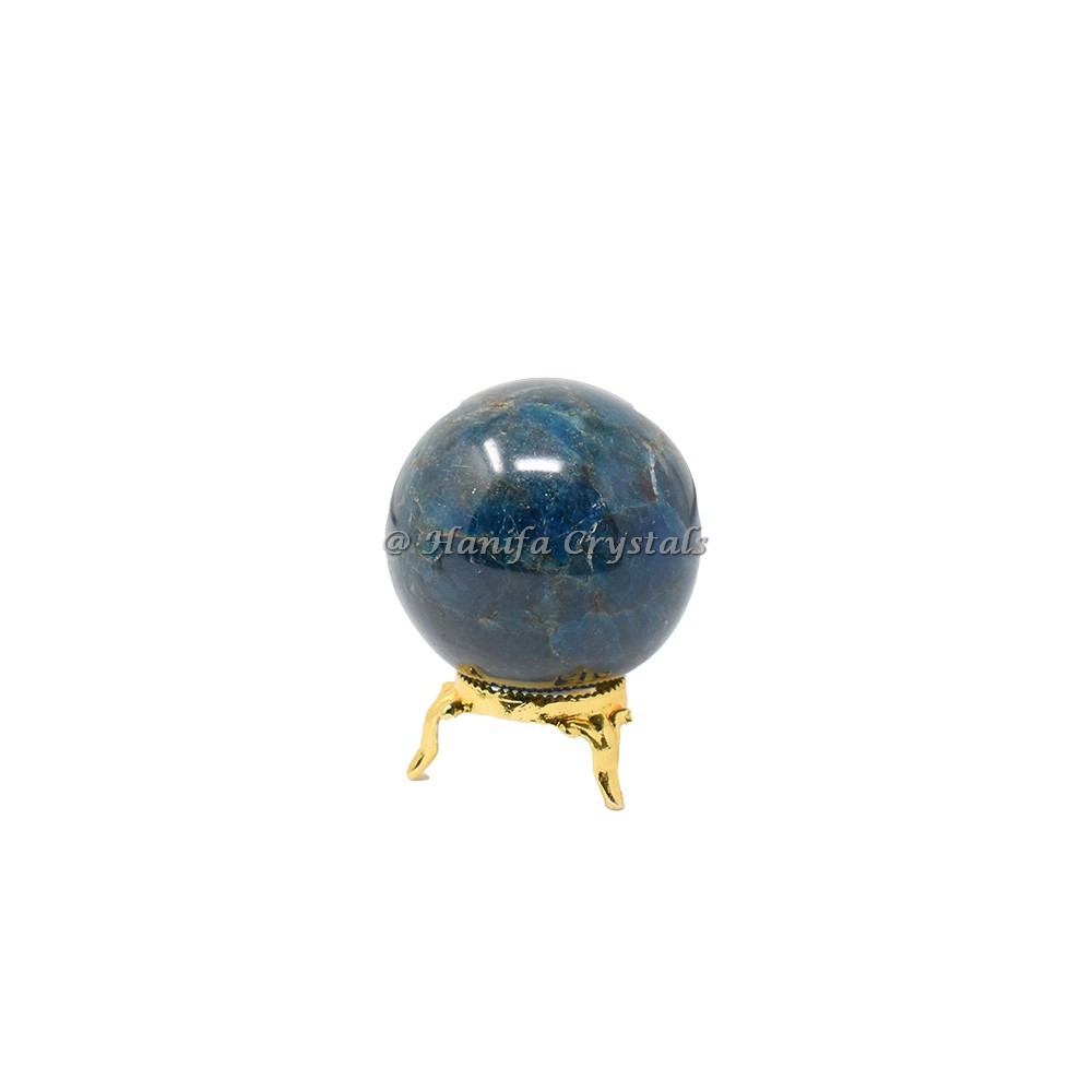 Apatite Sphere With Brass Stand