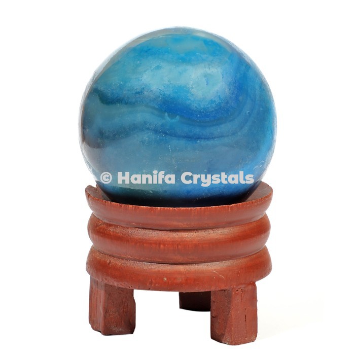 Blue Onyx Gemstone Sphere
