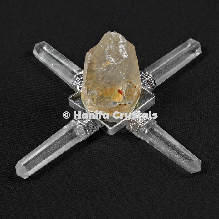 Crystal with rough Mineral Healing Energy Generator