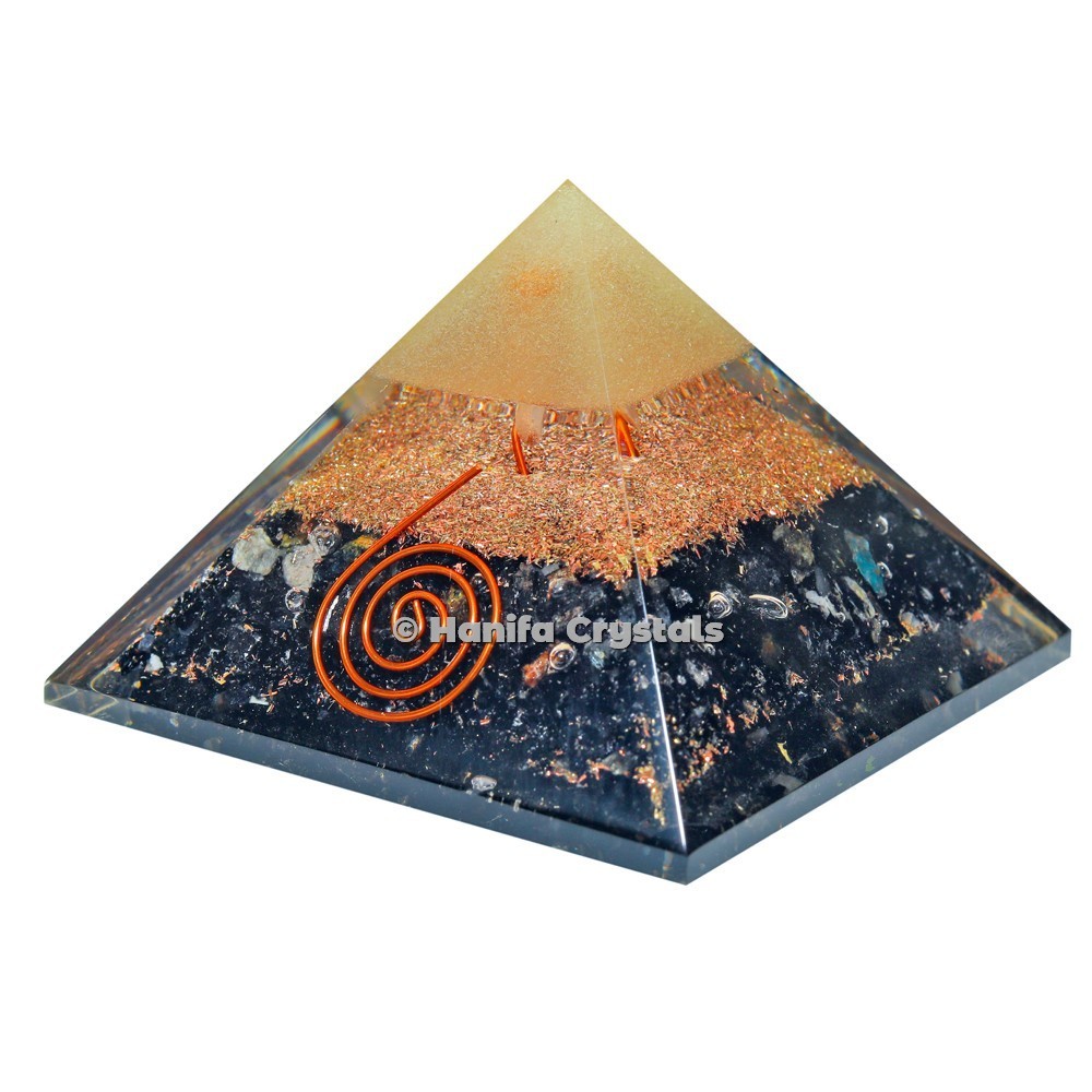 Black Tourmaline Healing Orgonite Emf Protection Pyramid