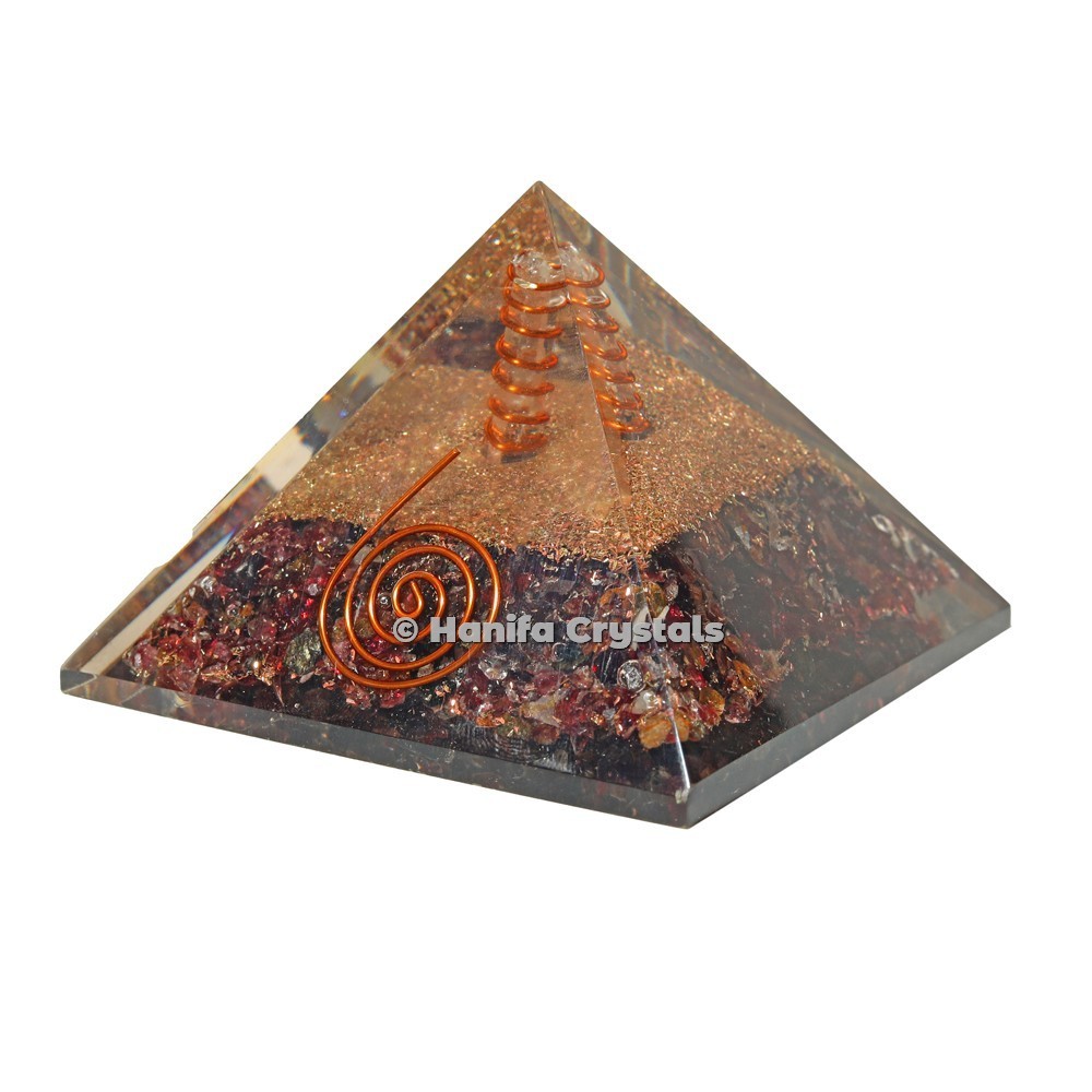 Garnet Healing Orgonite Pyramid