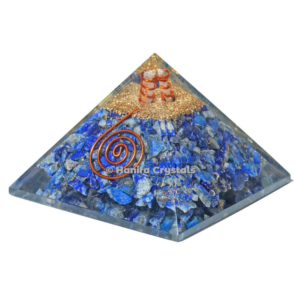 Lapis Lazuli Healing Orgonite Emf Protect Pyramid
