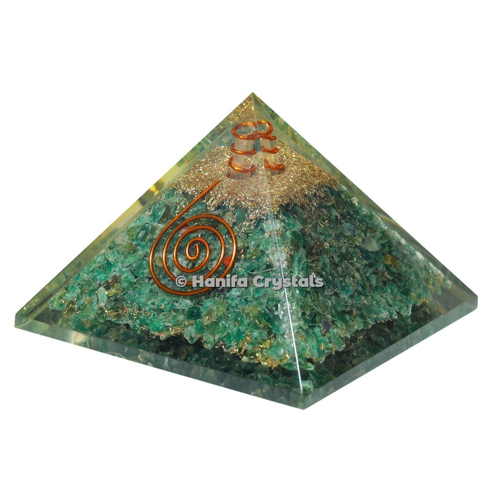 Dark Green Aventurine Orgonite Emf Protect Healing Pyramid