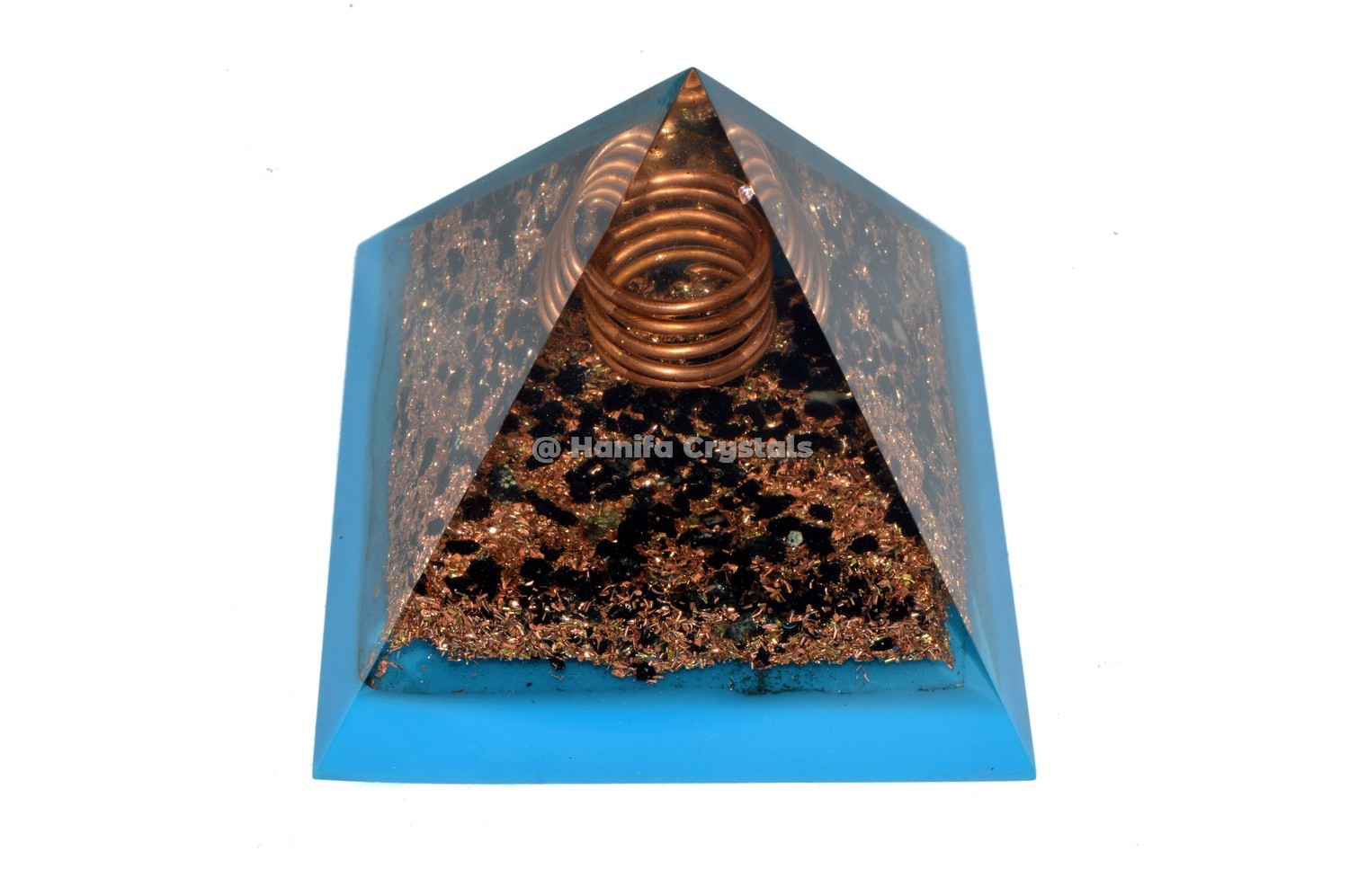 Black Tourmaline with Copper Orgonite Pyramid