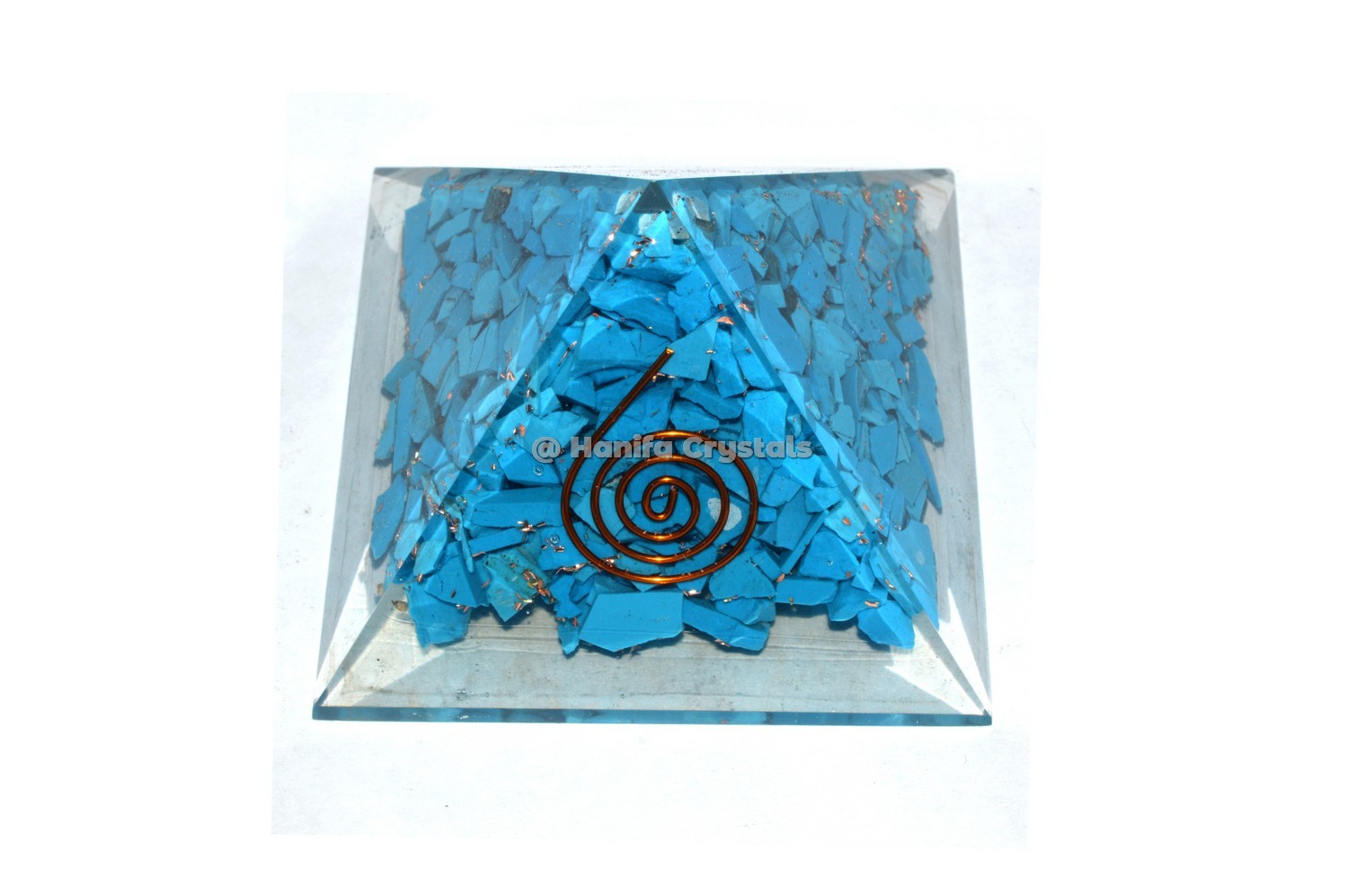 Turquoise with Choko Reiki Orgonite Pyramid