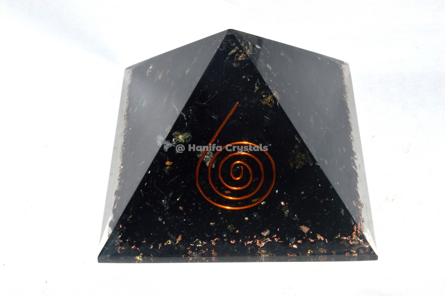 Black Tourmaline With Choko Reiki Orgonite Pyramid