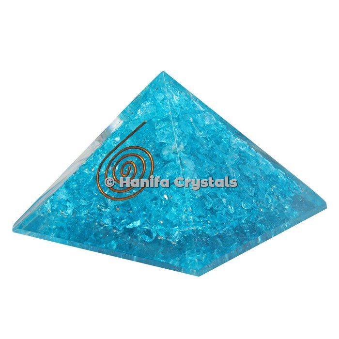 Aquamarine Orgonite Pyramids