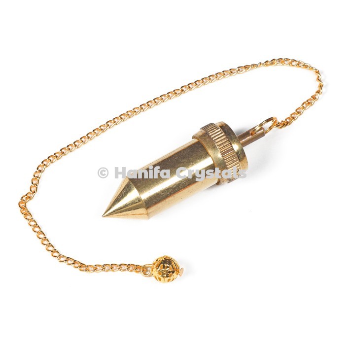 Bullet Golden Metal Openable Dowsing Pendulum