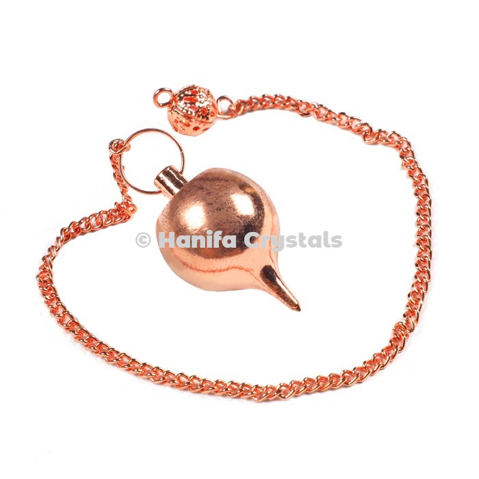 Copper Brass Pointed Ball Metal Dowsing Pendulum