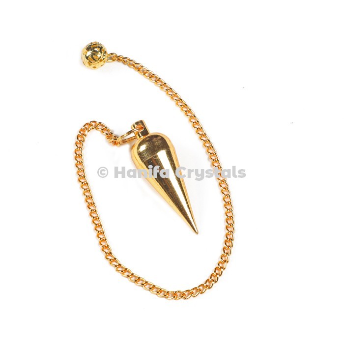 Small Drop Golden Metal Dowsing Pendulum
