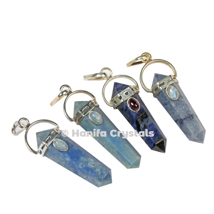 Sodalite with different Stone Pencil Pendant