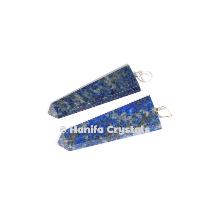Flat Lapis Lazuli Pencil Pendant