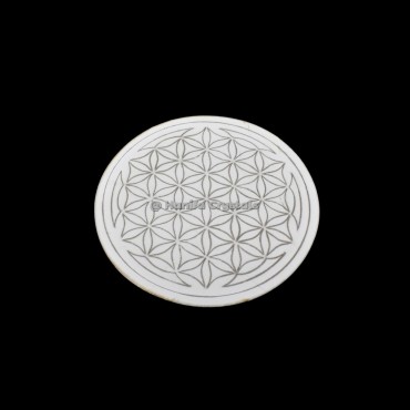 Flower of Life Engraved MDF Coaster And Grid