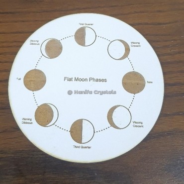 Moon Phases Engraved MDF Coaster And Grid