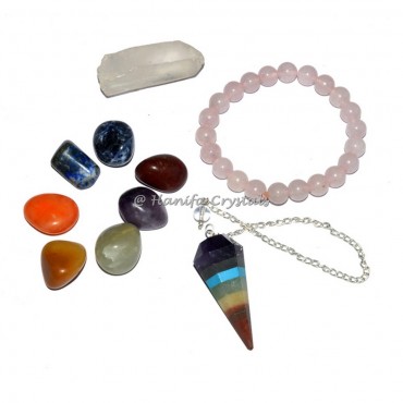 Chakra Stones Crystals Rose Quartz Bracelets Romance Crystals Healing Crystals Kit