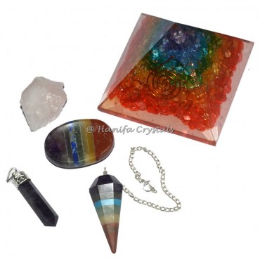 Chakra Stone Worry stones and pendulum Pencil Pendant Spiritual Healing Crystal