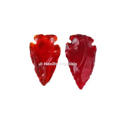 Red Glass Indian Arrowheads