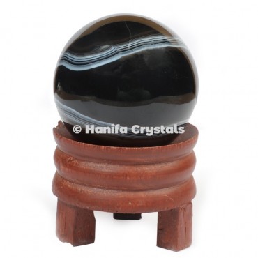 Black Onyx Gemstone Sphere