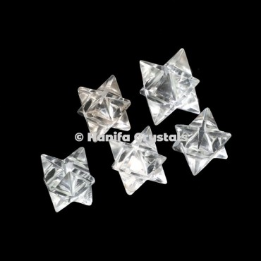 Crystal Quartz Merkaba Stars