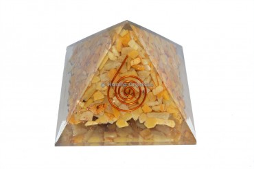 Yellow Aventurine with Choko Reiki Orgonite Crystal Pyramids