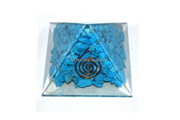 Turquoise with Choko Reiki Orgonite Pyramid