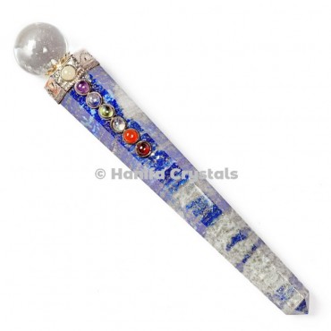 Lapis Lazuli with Crystal Ball With 7 Chakra Healing Wands