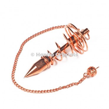 Copper Brass Big Spiral Metal Dowsing Pendulum
