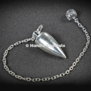 Small and Thick Silver Drop Dowsing Pendulum